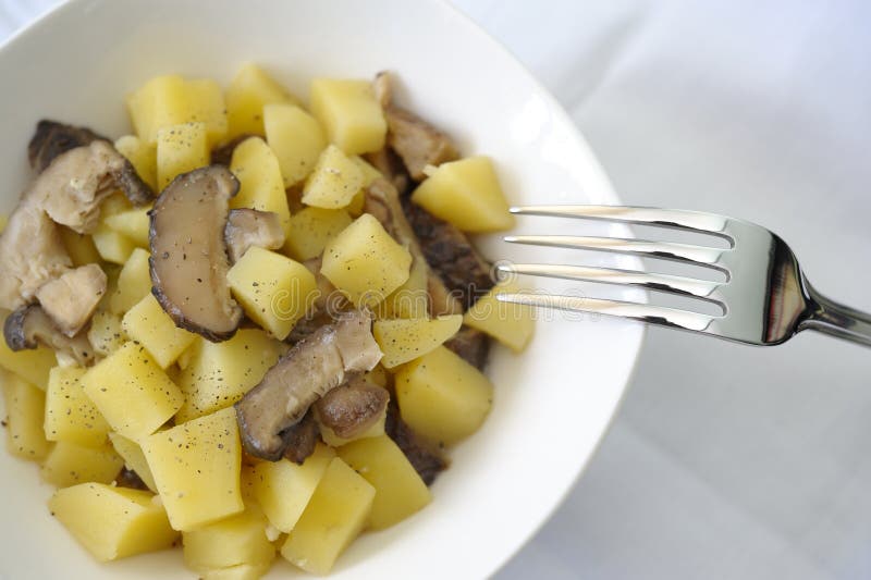 Healthy potato stew stock image. Image of asian, fork 22020595