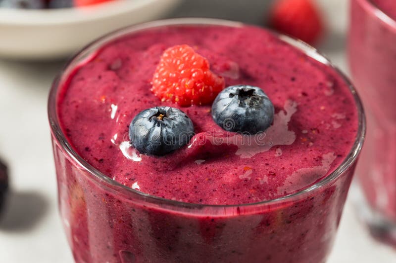 Healthy Refreshing Mixed Berry Breakfast Smoothie royalty free stock photo