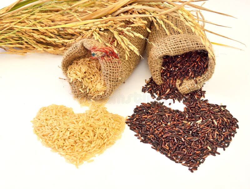 Healthy Rice Heart shape stock image. Image of food, color 48103969