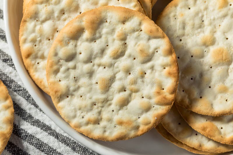 Healthy Round Table Water Crackers Stock Image Image of crispy, baked