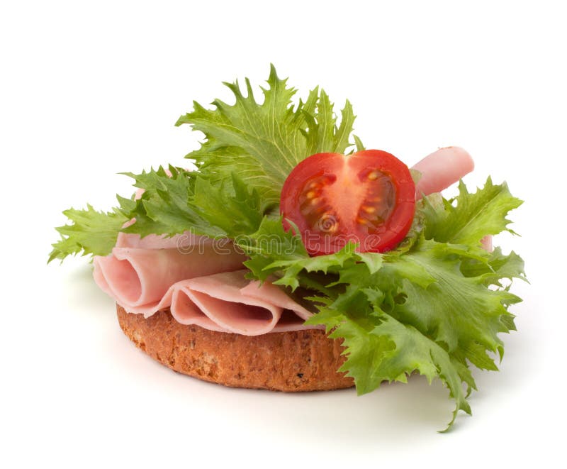Healthy Sandwich with Vegetable and Smoked Ham Stock Photo Image of