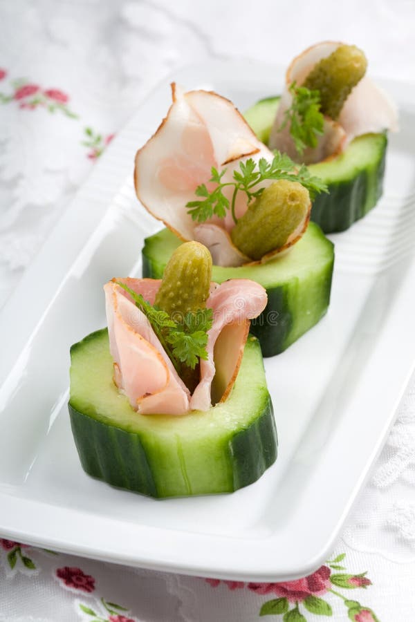 Healthy snack stock photo. Image of healthy, gherkin, party 7600588