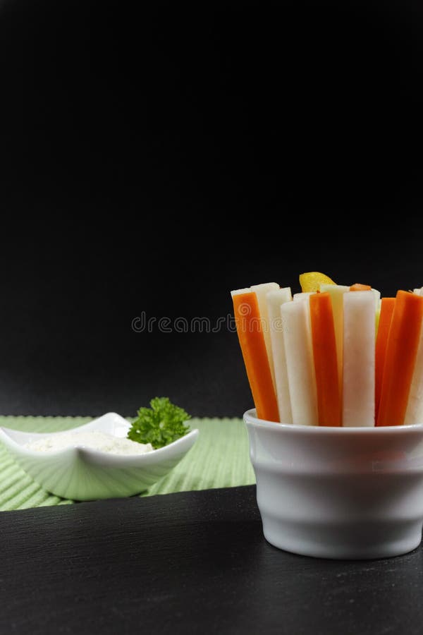 Healthy Snacks Vegetable Sticks and Dip Stock Image Image of meal