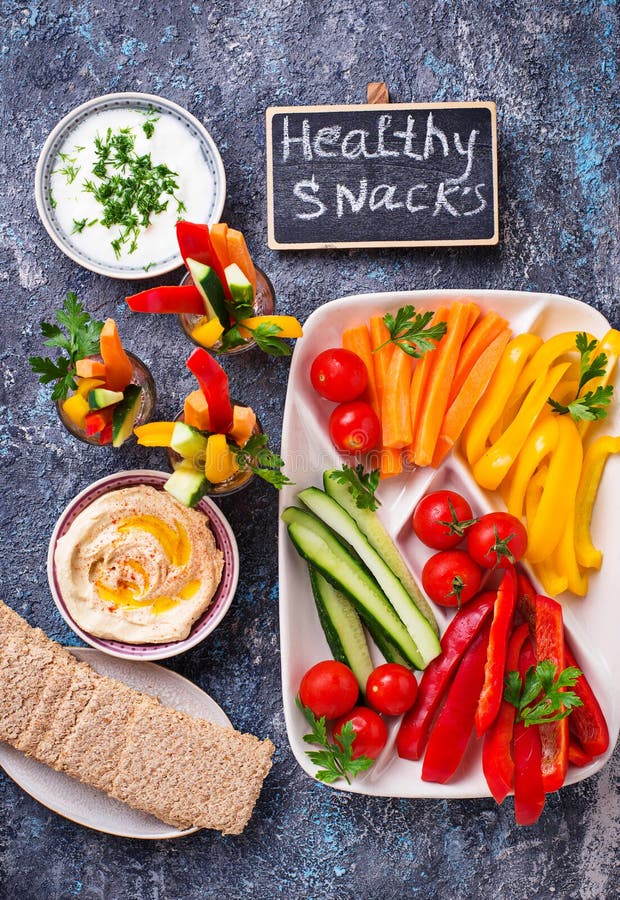 Healthy Snacks. Vegetables and Hummus Stock Image Image of fresh, cherry 122228683