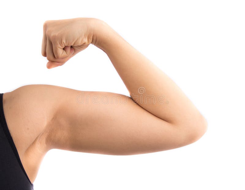 Woman's arm showing muscle. Woman's arm showing muscle