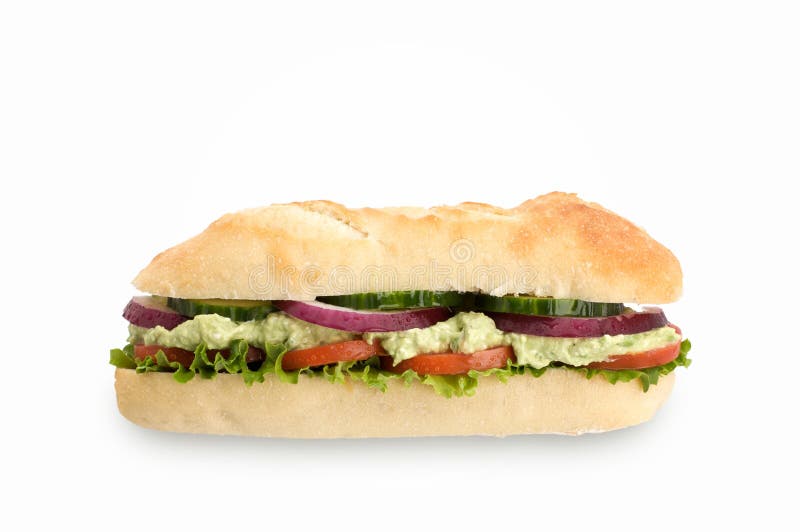 Healthy sub sandwich stock image. Image of tomato, onion 12719883