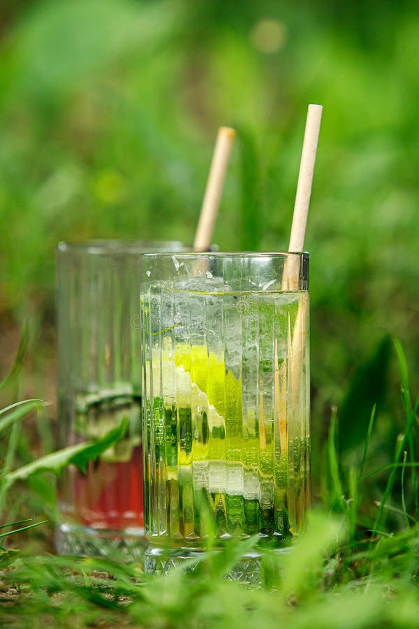Healthy Summer Drinks with Lemon and Lime Stock Image Image of lemon