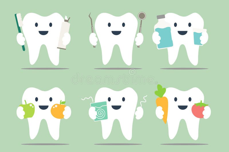 Healthy teeth set stock illustration Healthy teeth set stock illustration