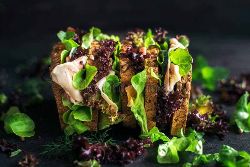 Toast Sandwich with Prosciutto Stock Photo Image of freshness, cheese