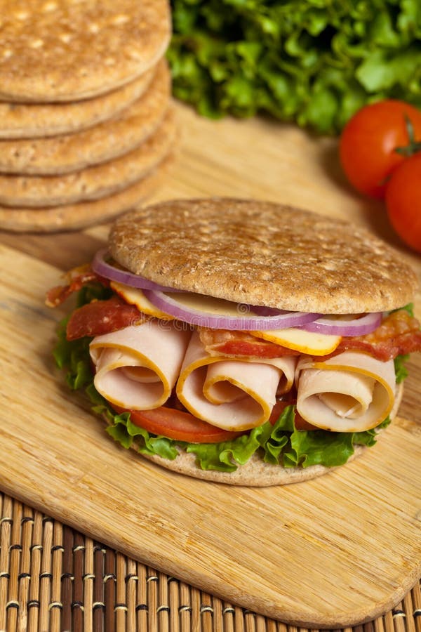 Healthy Turkey Sandwich stock photo. Image of meat, healthy 48289016