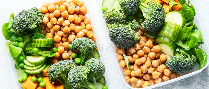 Healthy vegan lunch box clean diet eating concept immagini stock libere da diritti