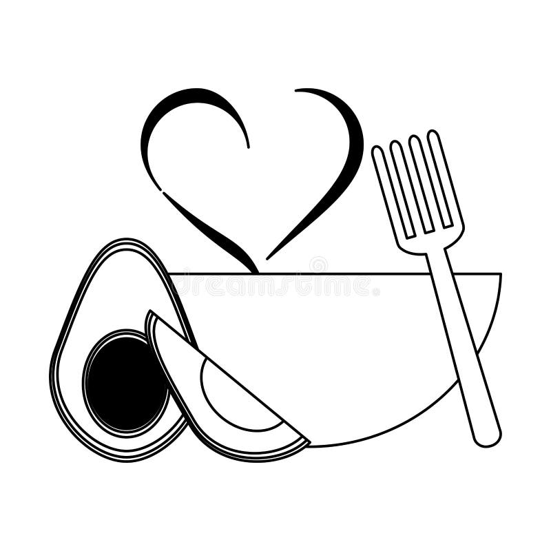 veggies clipart black and white hearts