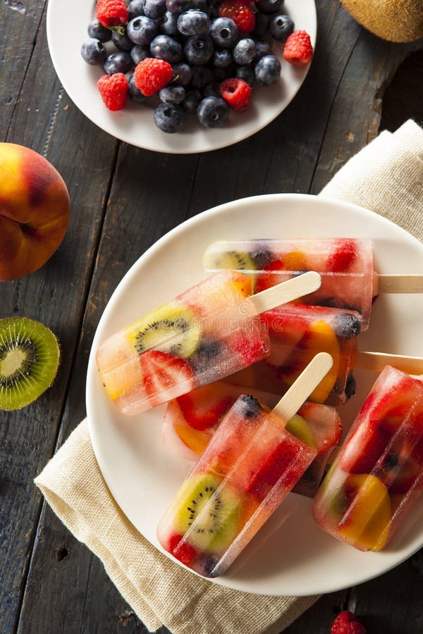 Healthy Whole Fruit Popsicles Stock Image Image of cold, lemonade