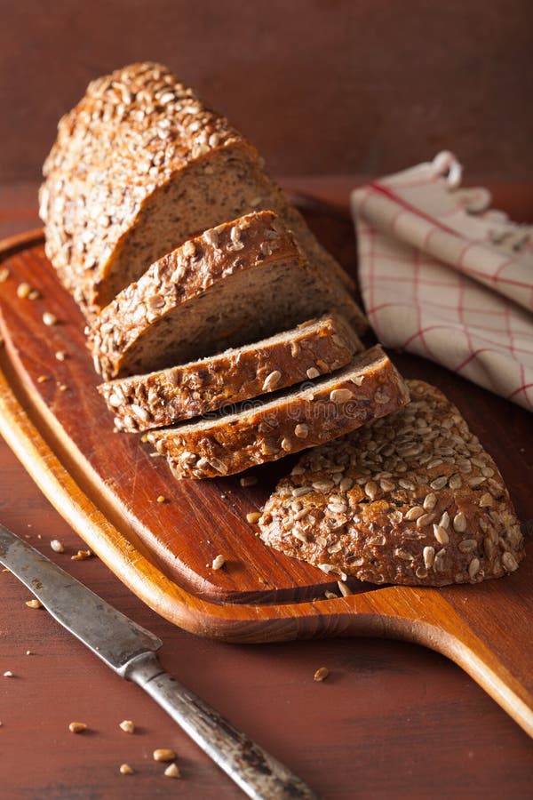 Healthy Whole Grain Bread with Carrot and Seeds Stock Image Image of