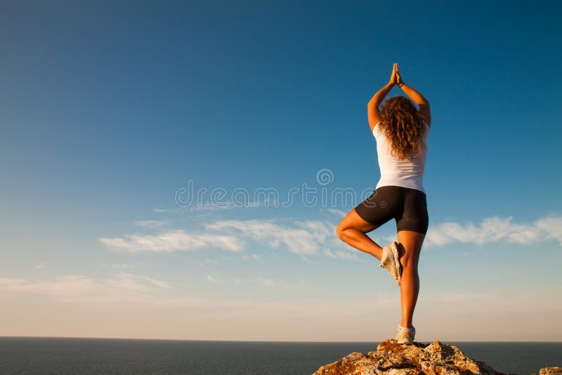 Healthy woman practice yoga