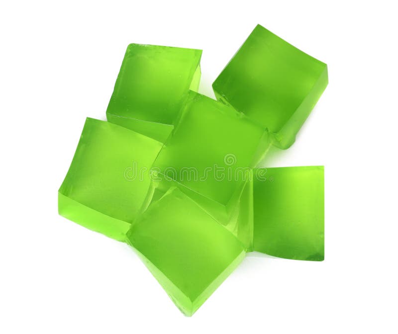 Heap of Green Jelly Cubes on White, Top View Stock Image Image of jello, fruit 143759889