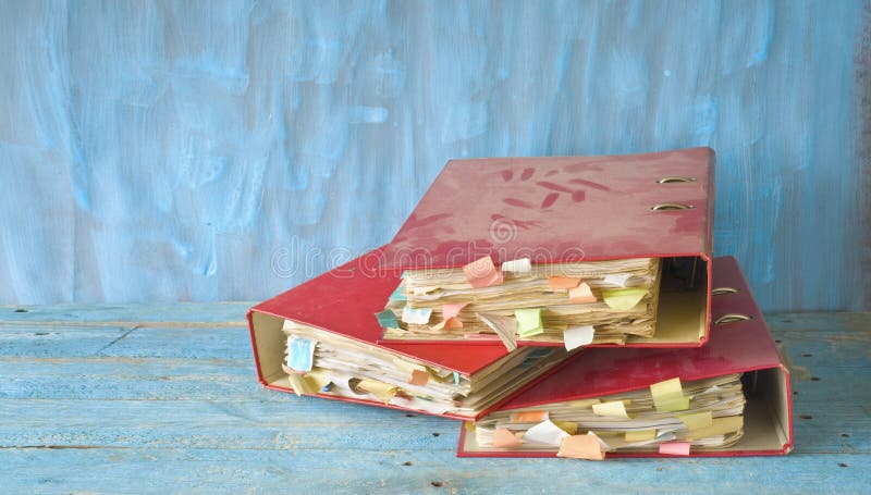 Heap of messy, old and dusty file folders stock photo Heap of messy, old and dusty file folders stock photo