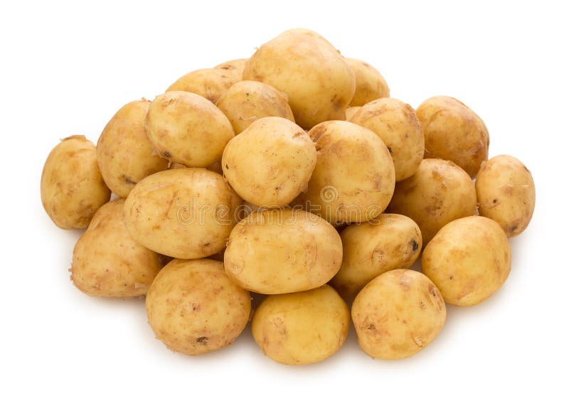 Heap of a new potato tubers isolated on white background royalty free stock photo Heap of a new potato tubers isolated on white background royalty free stock photo