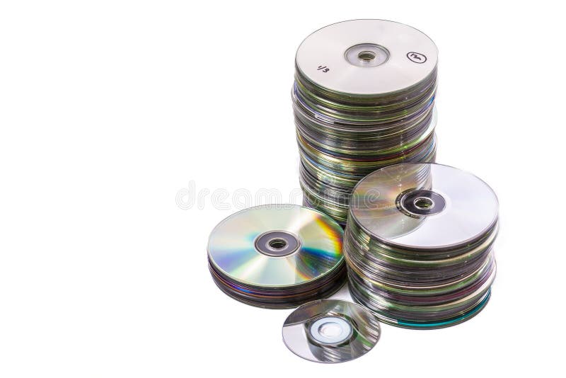 Heap of Old Used Cd and Mini Disks Stock Photo Image of equipment