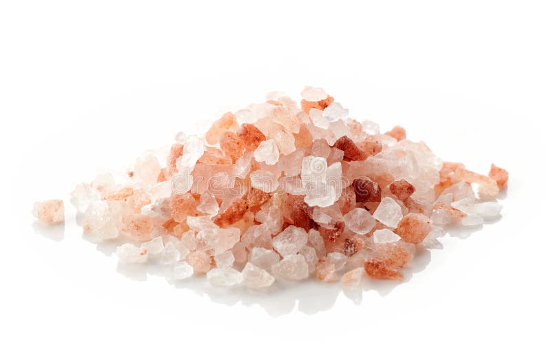 Heap of pink himalayan salt royalty free stock image