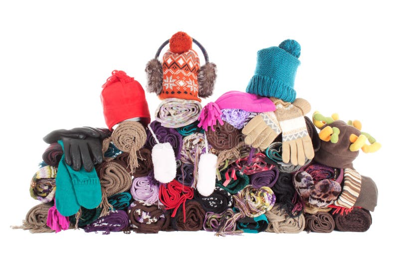 Heap of winter accessories | Isolated