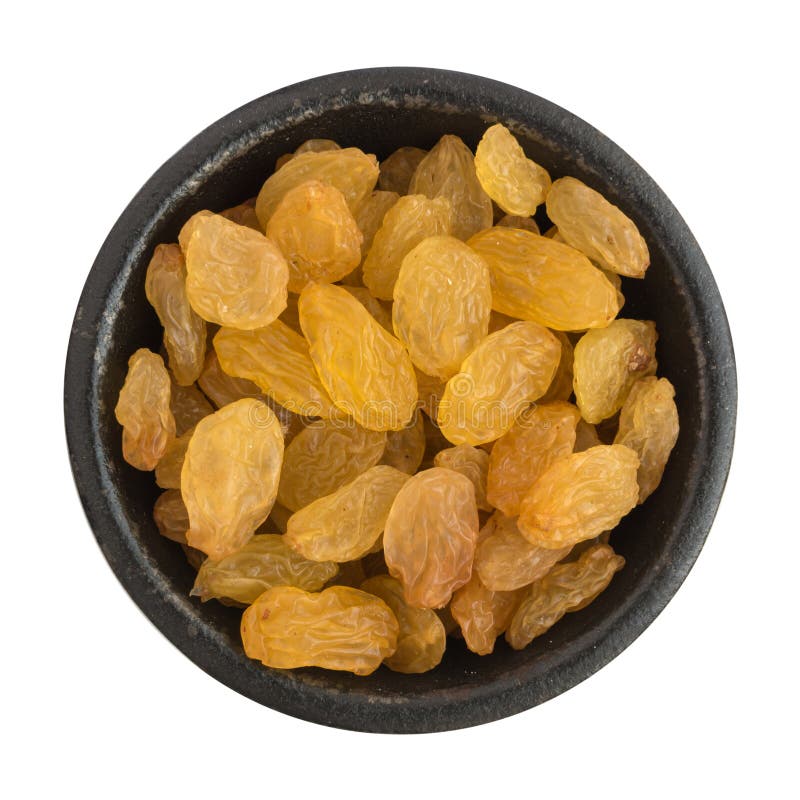 Heap of Yellow Sultanas Raisins on White Background Stock Image - Image ...