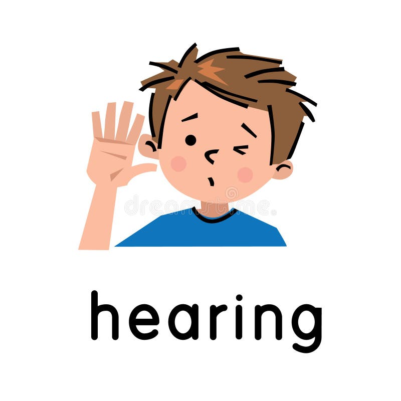 Hearing Icon Of One Of Five Senses Stock Vector Illustration Of