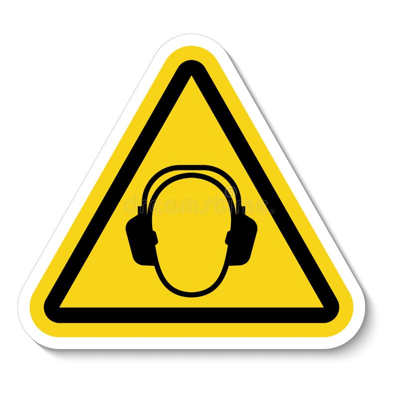 Hearing Protection Symbol Floor Sign Stock Vector Illustration of