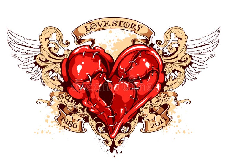 Heraldry Heart Stock Illustrations 1,061 Heraldry Heart Stock