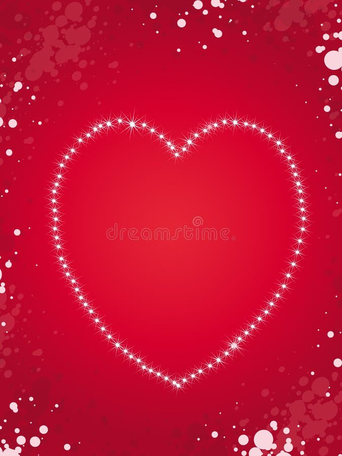 Heart in red background stock illustration. Illustration of design