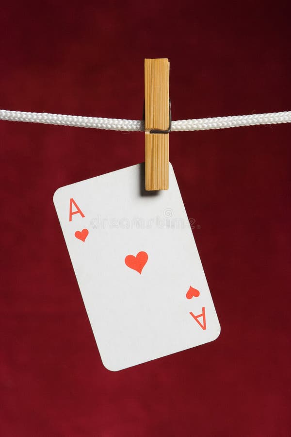 Heart ace with clothes peg