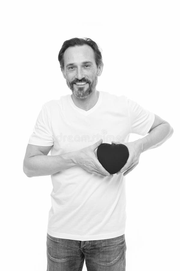 Heart Attribute Of Valentine Heart T Or Present Greeting From Sincere Heart Man Bearded