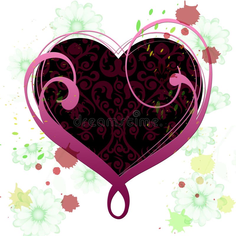 Heart Cut from Background Displays Lovely Marriage or Passionate Stock ...