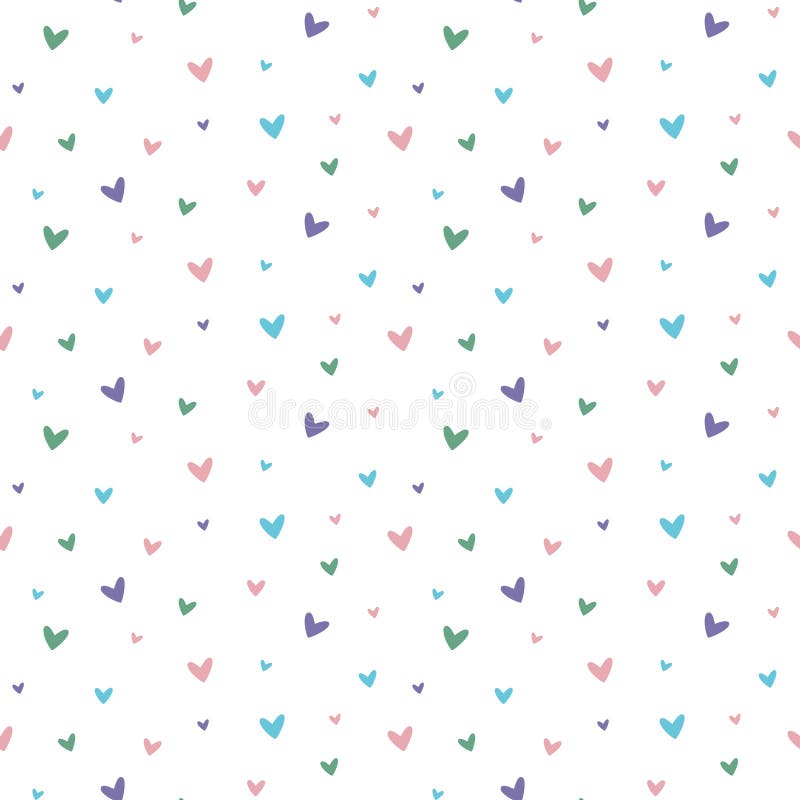 Seamless Heart Pattern and Background Vector Illustration Stock Vector ...