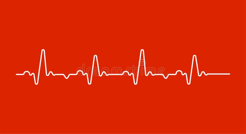 Heart beat monitor pulse line art icon for medical apps and websites. breathing and alive sign red love heart. royalty free illustration Heart beat monitor pulse line art icon for medical apps and websites. breathing and alive sign red love heart. royalty free illustration
