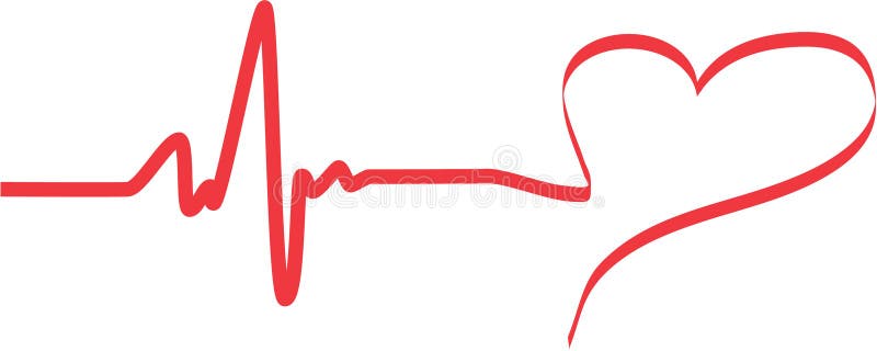Heart beating vector illustration