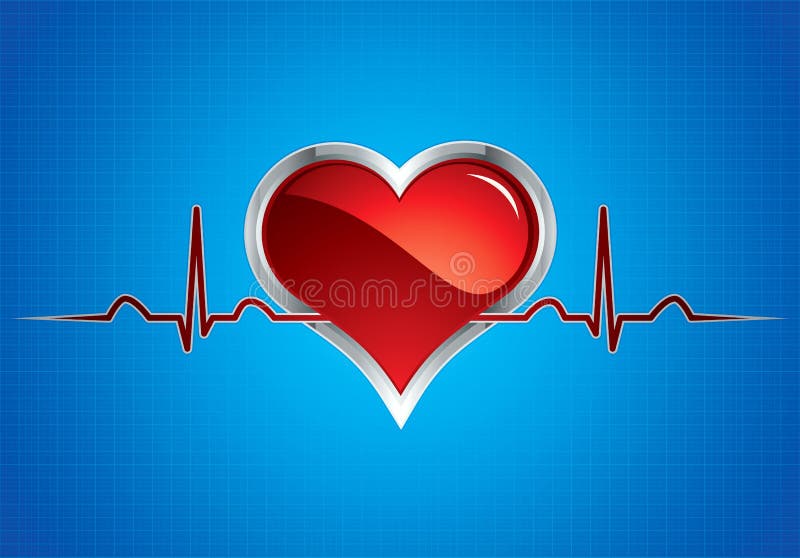 Heart beats vector illustration