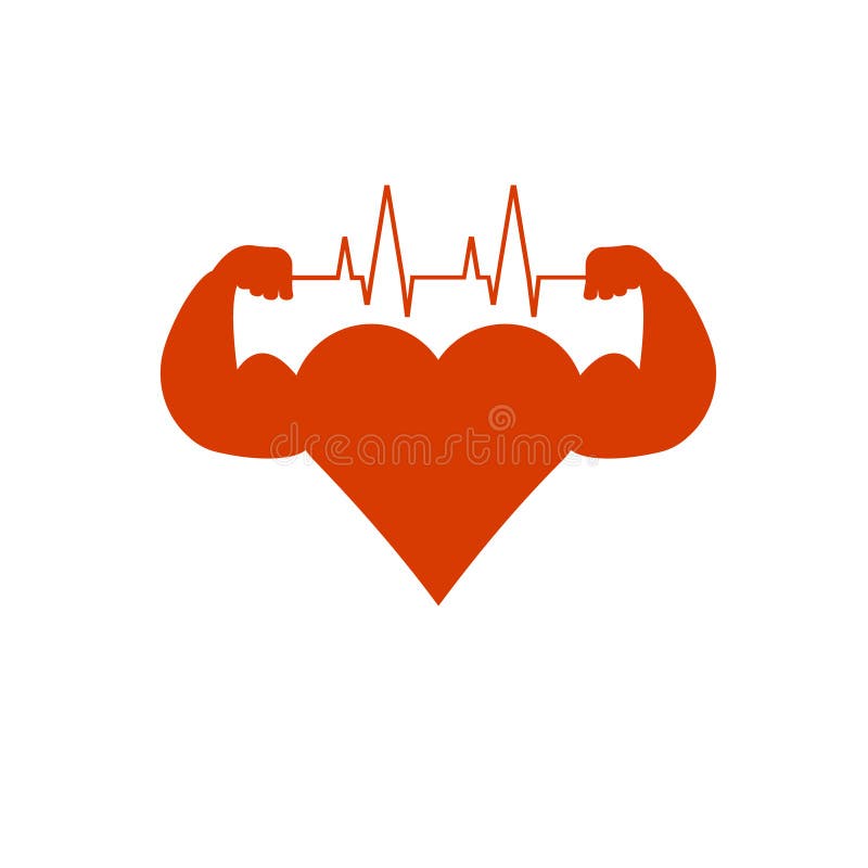 Heart biceps stock illustration