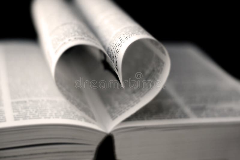 Heart from book pages stock image. Image of love, loving 1306277