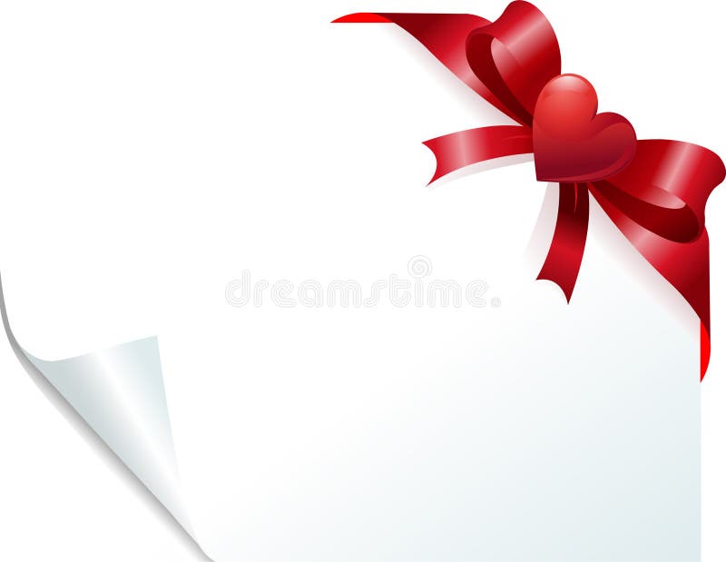 Red heart ribbon bow. Vector. Red heart ribbon bow on white background.  Vector e #Sponsored , #Sponsored, #paid, #heart, #whit…