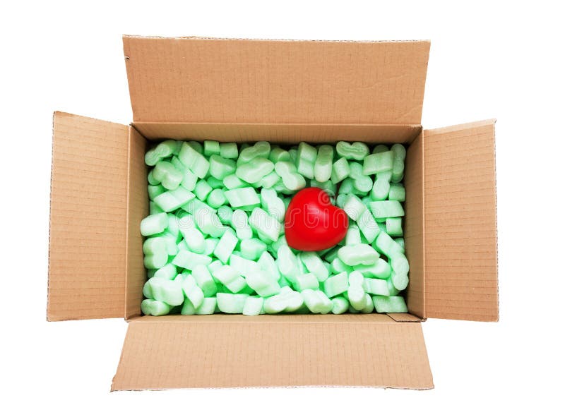 Heart in the box stock photo. Image of carton, poly, event 36893536