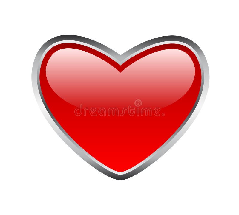 Heart button stock illustration