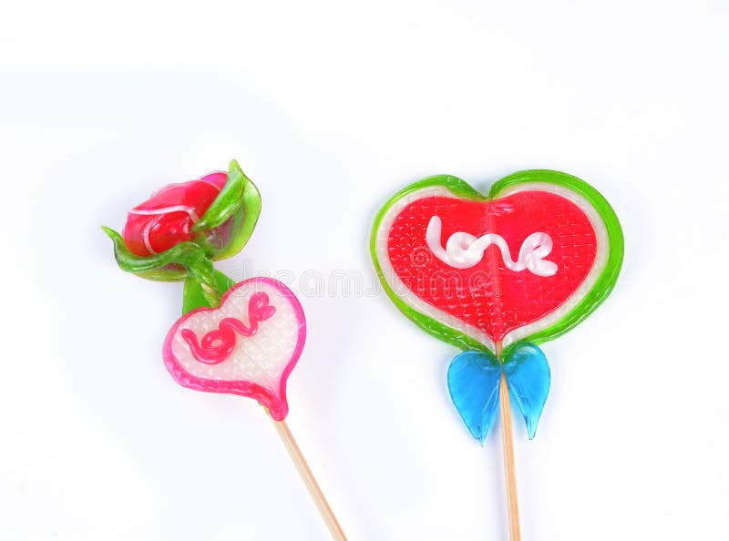 Heart candy with love word stock image. Image of happy 79409717