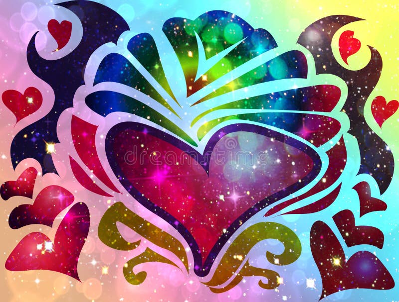 Heart card vector illustration