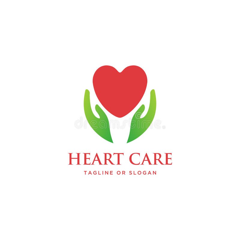 Heart Care Logo Design Concept Stock Vector Illustration of love