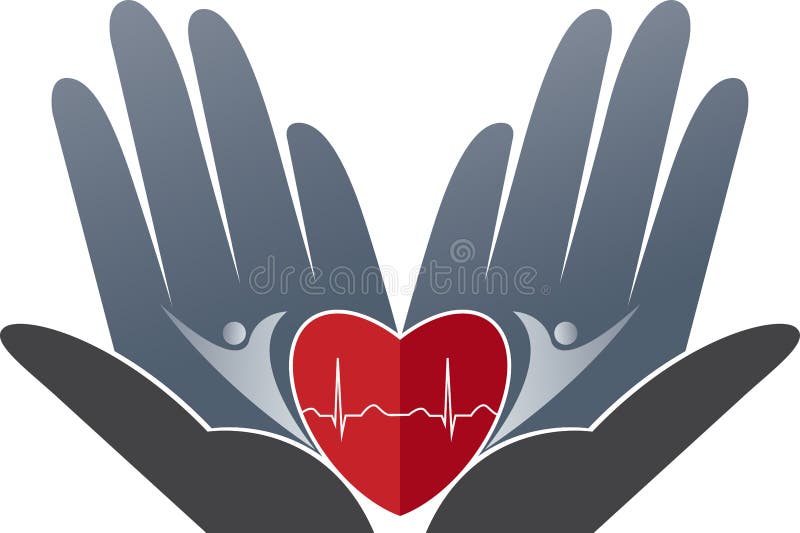 Heart care logo stock illustration Heart care logo stock illustration