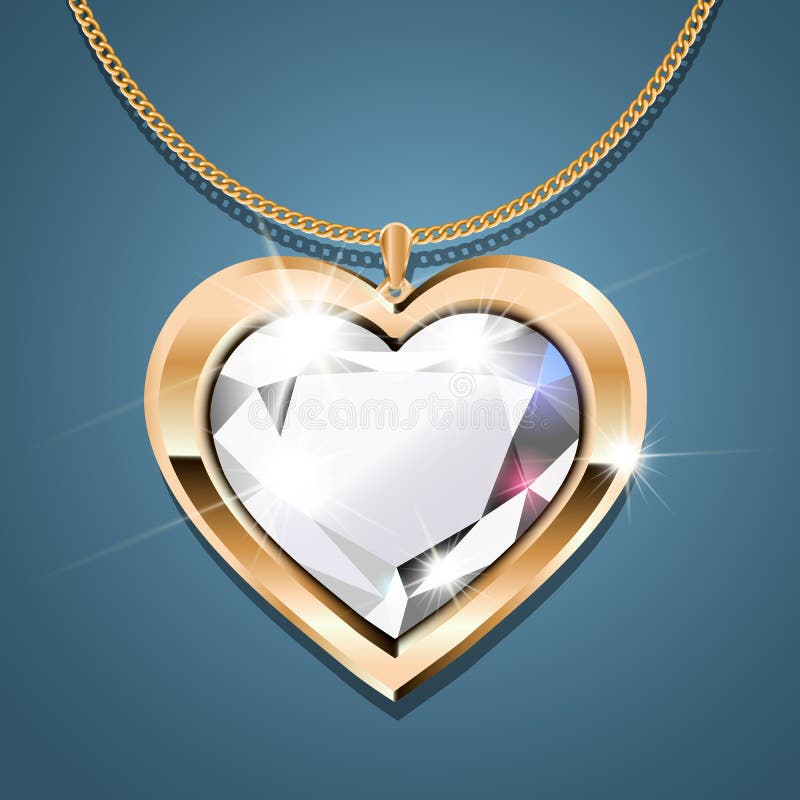 Diamond B-Lovee Heart Chain