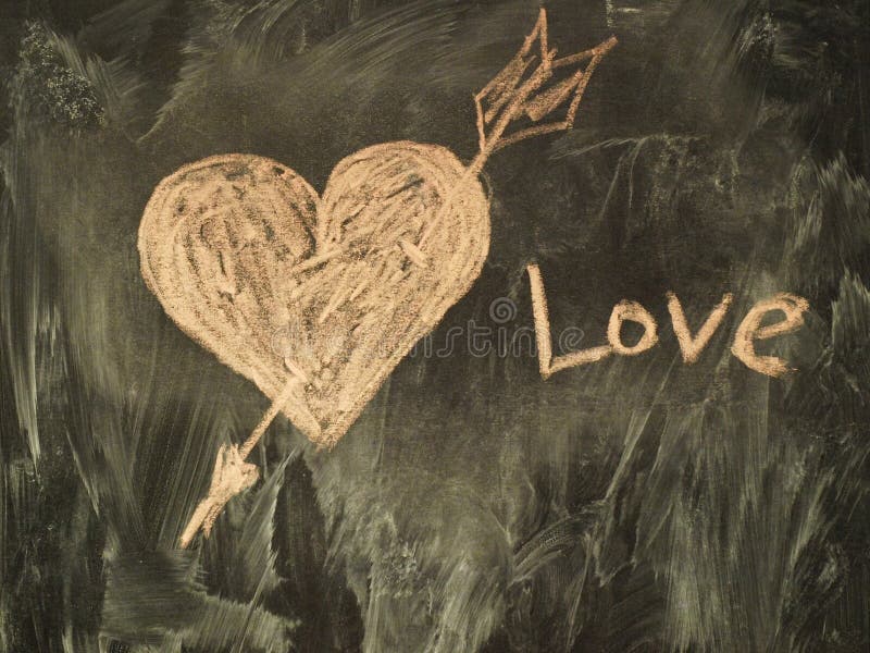 Heart on the chalkboard stock image. Image of abstract 29242011