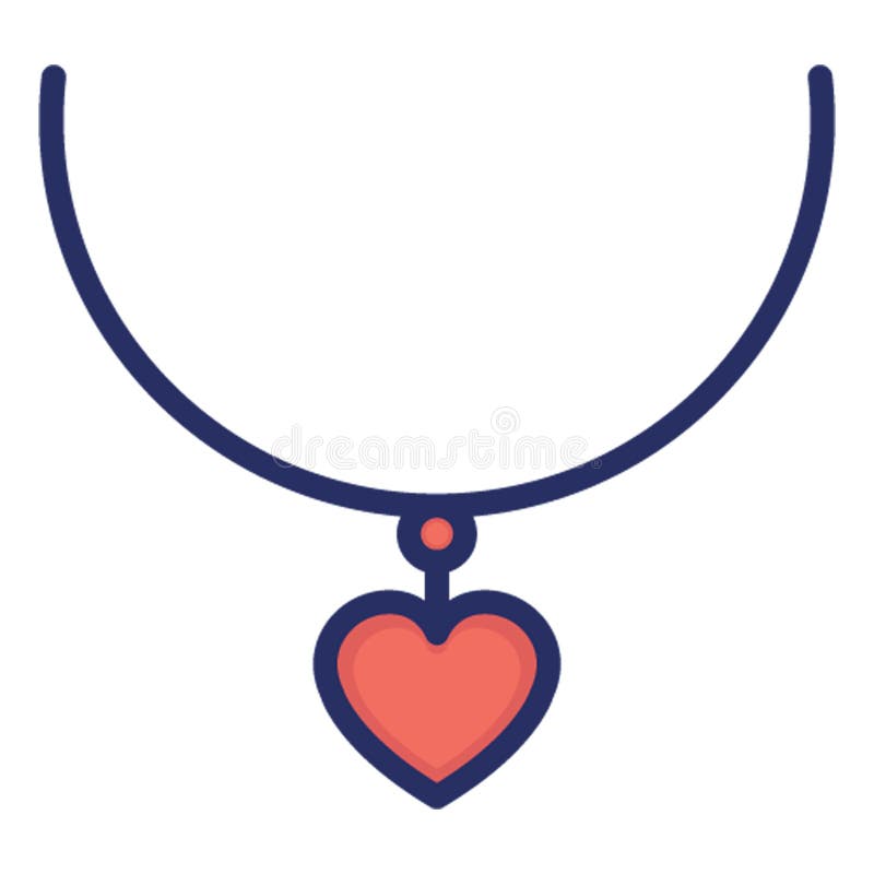 Heart charm, heart locket, Isolated Vector Icon which can be easily modified or edited