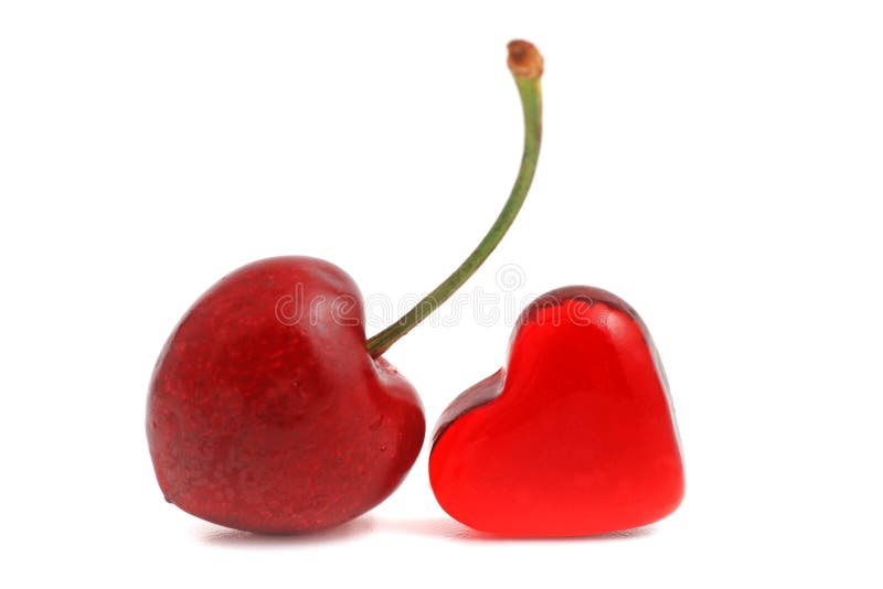 Heart and cherry stock photo. Image of backgrounds, brightly 7826074